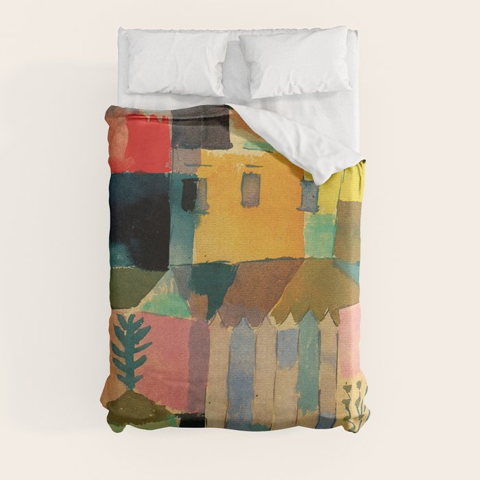 Paul Klee "Houses on the Sea 1914" Duvet Cover Gallery Image 3