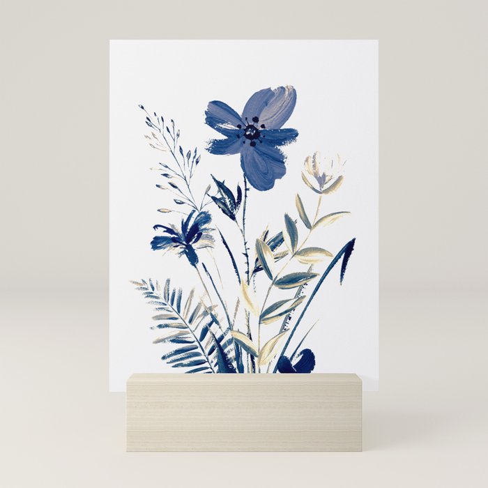 Blue flowers Mini Art Print Gallery Image 5