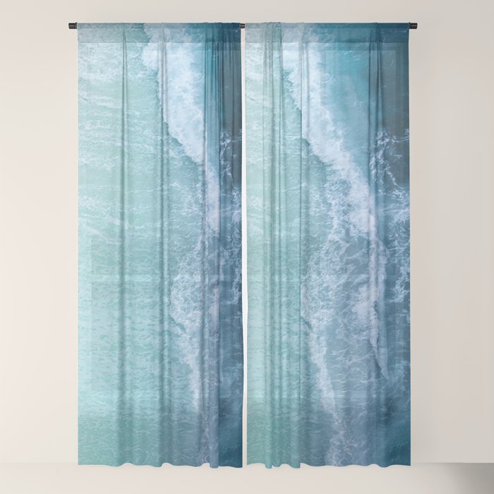 Turquoise Sea Window Curtain Gallery Image 22