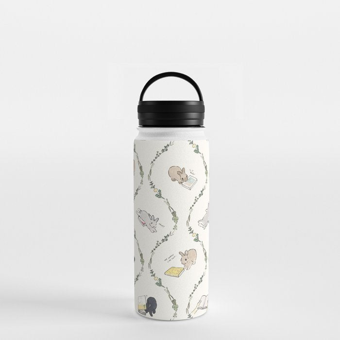 Rabbits of the bookworm owner Water Bottle Gallery Image 3