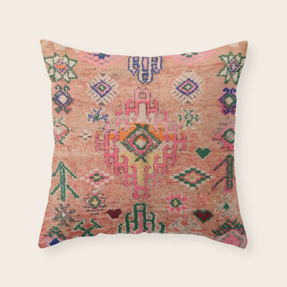 Moroccan Berber Traditional Carpet Throw Pillow Gallery Image 3