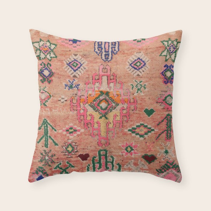 Moroccan Berber Traditional Carpet Throw Pillow Gallery Image 6
