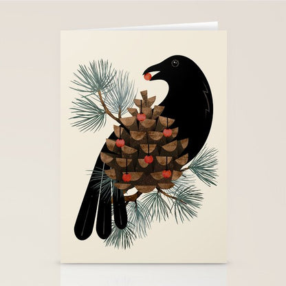 Bird & Berries Stationery Card Gallery Image 1