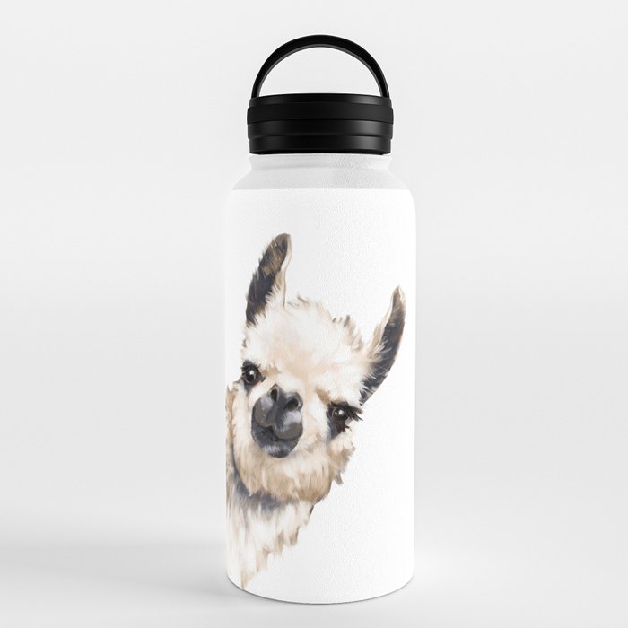 Sneaky Llama White Water Bottle Gallery Image 6