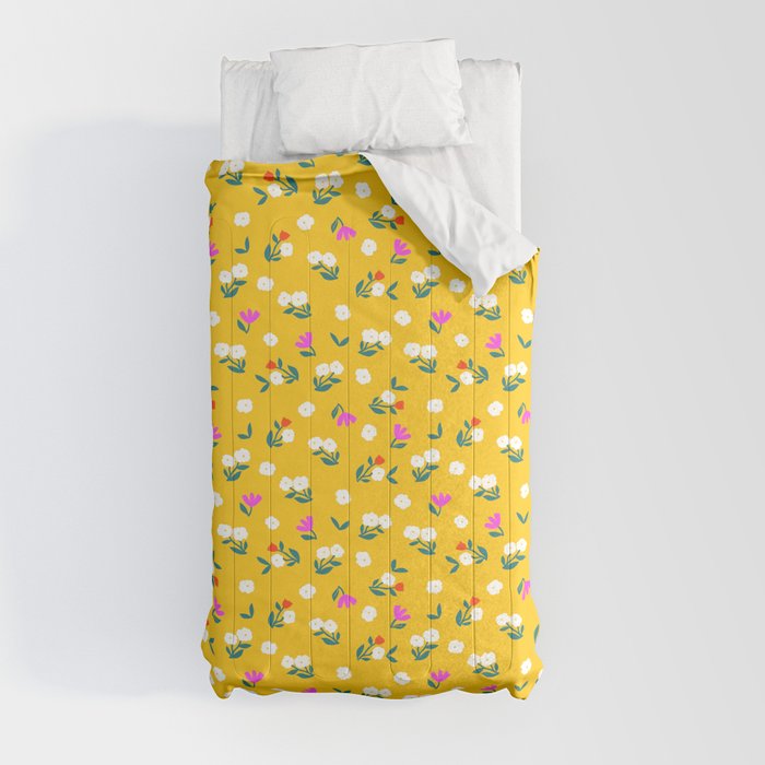 Dainty Blooms Pattern - Yellow Comforter Gallery Image 4