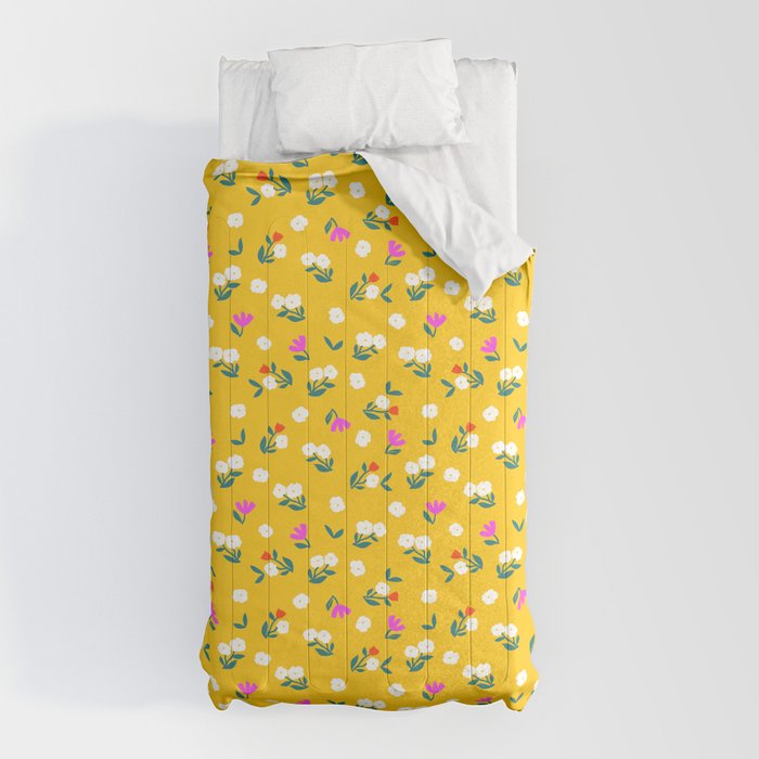 Dainty Blooms Pattern - Yellow Comforter Gallery Image 10