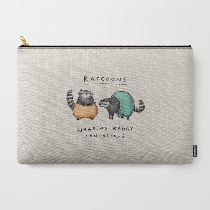 Raccoons Wearing Baggy Pantaloons Carry All Pouch Gallery Image 3
