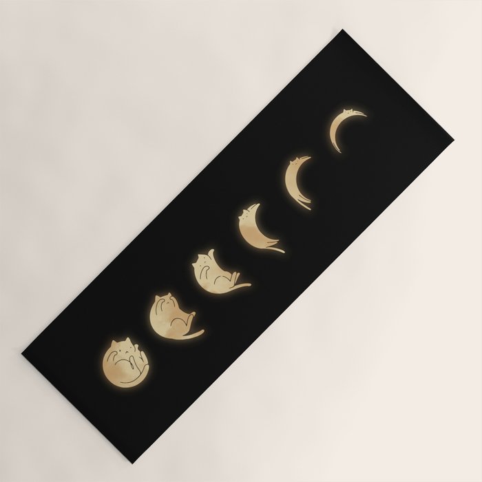 Cat Landscape 57: Phases of the Meow Yoga Mat Gallery Image 1