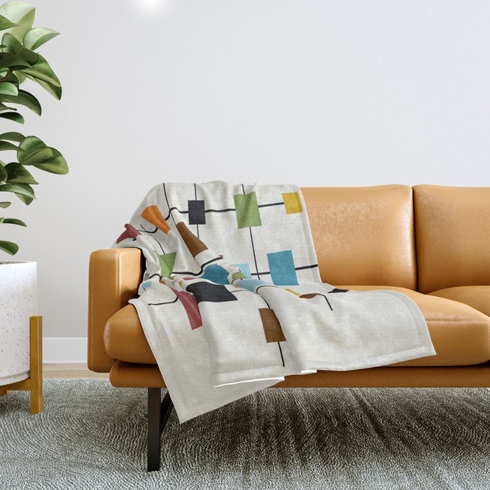 Mid-Century Modern Art 1.3 Throw Blanket Gallery Image 1