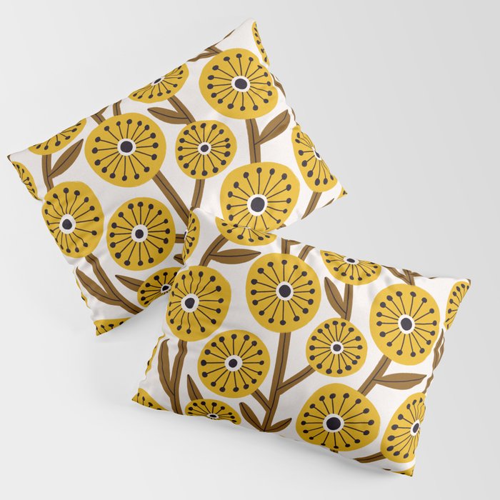 Mid Century Garden #1 Pillow Sham Gallery Image 3