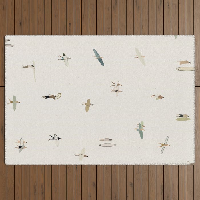 Tiny Surfers Outdoor Rug Gallery Image 3