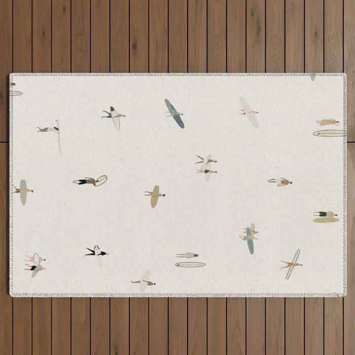 Tiny Surfers Outdoor Rug Gallery Image 2