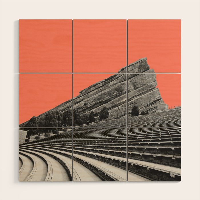 Red Rocks Amphitheater Wood Wall Art Gallery Image 1