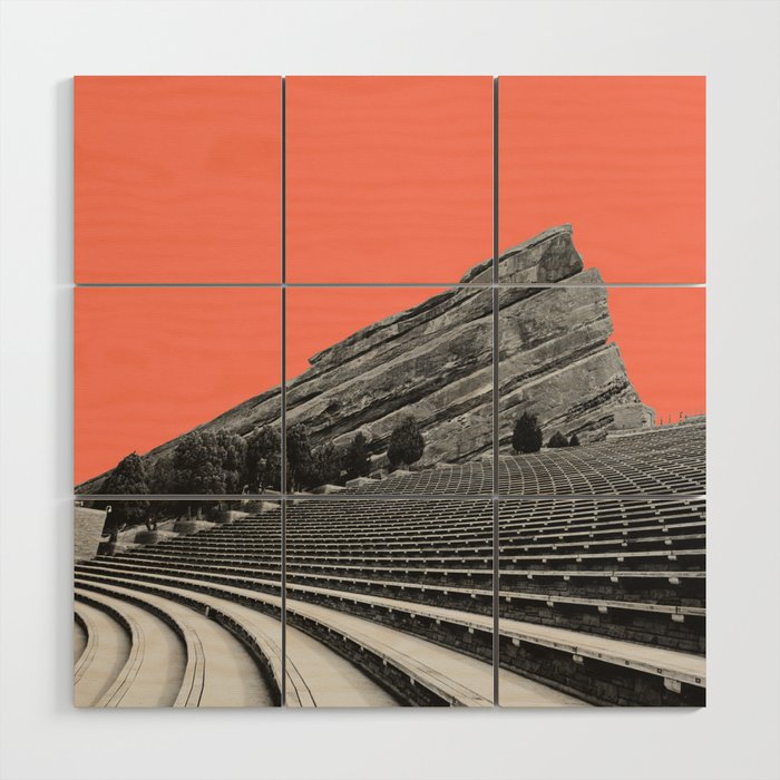 Red Rocks Amphitheater Wood Wall Art Gallery Image 2