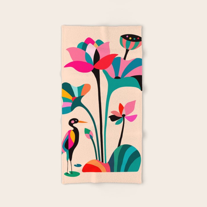 Modern Lotus Bath Towel Gallery Image 2