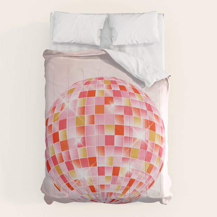 Candy Funk | Disco Ball: Peach Edition Comforter Gallery Image 6