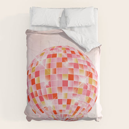 Candy Funk | Disco Ball: Peach Edition Comforter Gallery Image 6