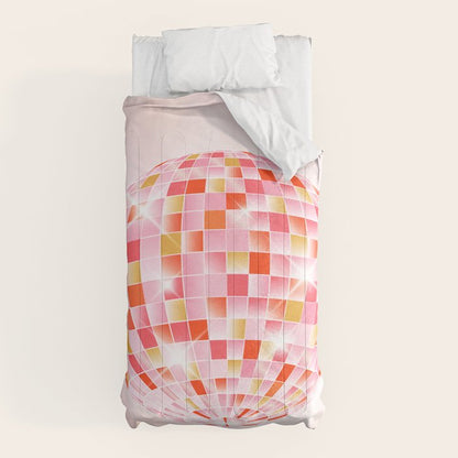 Candy Funk | Disco Ball: Peach Edition Comforter Gallery Image 5
