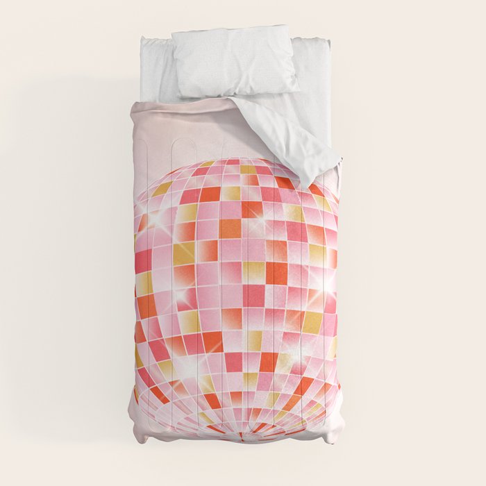Candy Funk | Disco Ball: Peach Edition Comforter Gallery Image 4