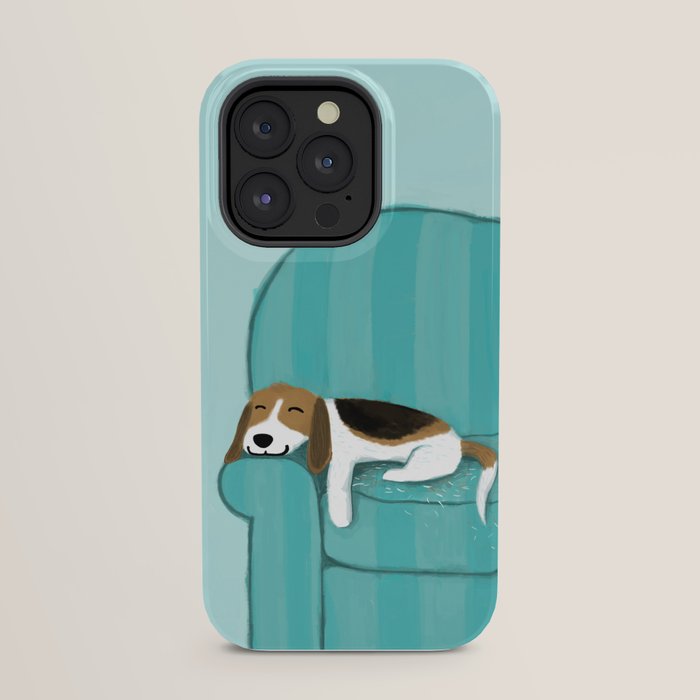 Happy Couch Beagle | Cute Sleeping Dog iPhone Case Gallery Image 23