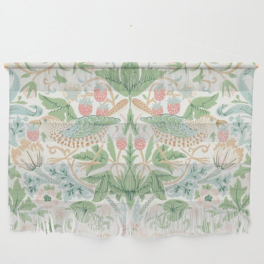 William Morris Strawberry Thief Cochineal Willow Wall Hanging Gallery Image 2