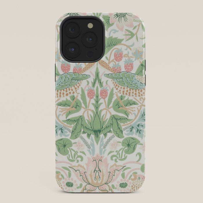 William Morris Strawberry Thief Cochineal Willow iPhone Case Gallery Image 36
