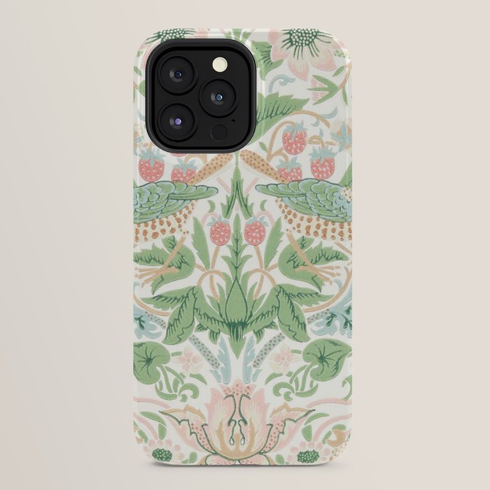 William Morris Strawberry Thief Cochineal Willow iPhone Case Gallery Image 24