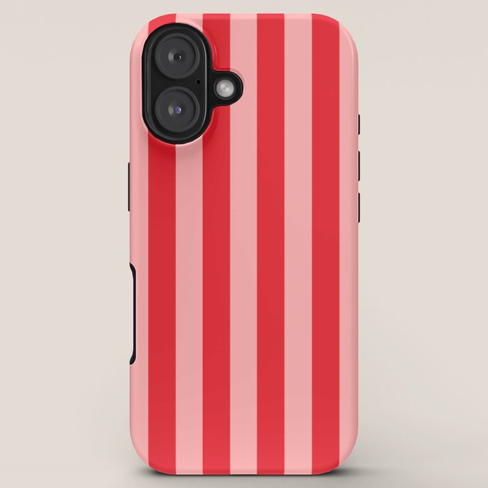 Bold Vertical Stripes Pattern (red/pink) iPhone Case Gallery Image 5