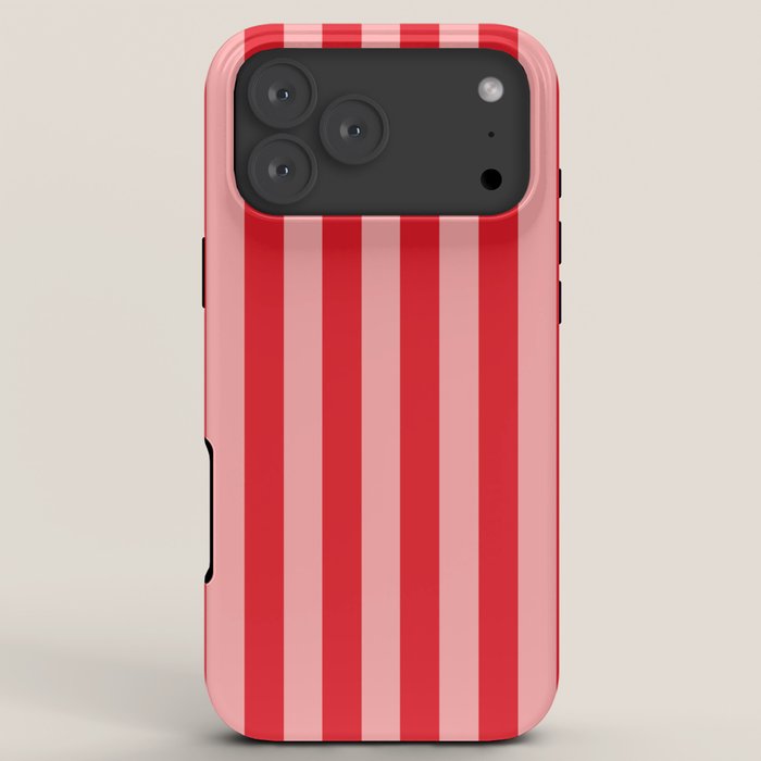 Bold Vertical Stripes Pattern (red/pink) iPhone Case Gallery Image 8