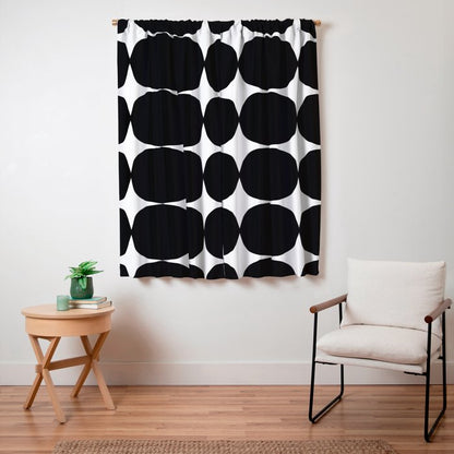 Retro '50s Shapes in Black and White Window Curtain Gallery Image 7
