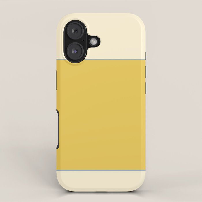 Sunshine Yellow Color Block Warm Vintage iPhone Case Gallery Image 1