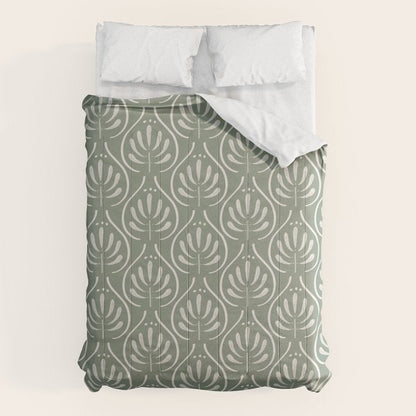 Boho Sage Green Pattern Comforter Gallery Image 1