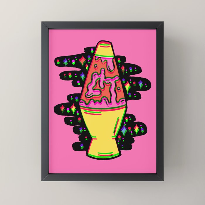 Lit Lava Lamp in pink in 3D Mini Art Print Gallery Image 3