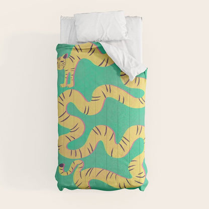 Playful Twisting Tiger Comforter Gallery Image 4