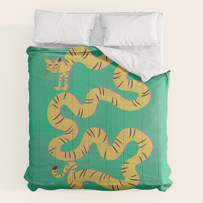 Playful Twisting Tiger Comforter Gallery Image 2
