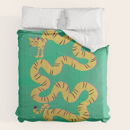 Playful Twisting Tiger Comforter Gallery Image 2