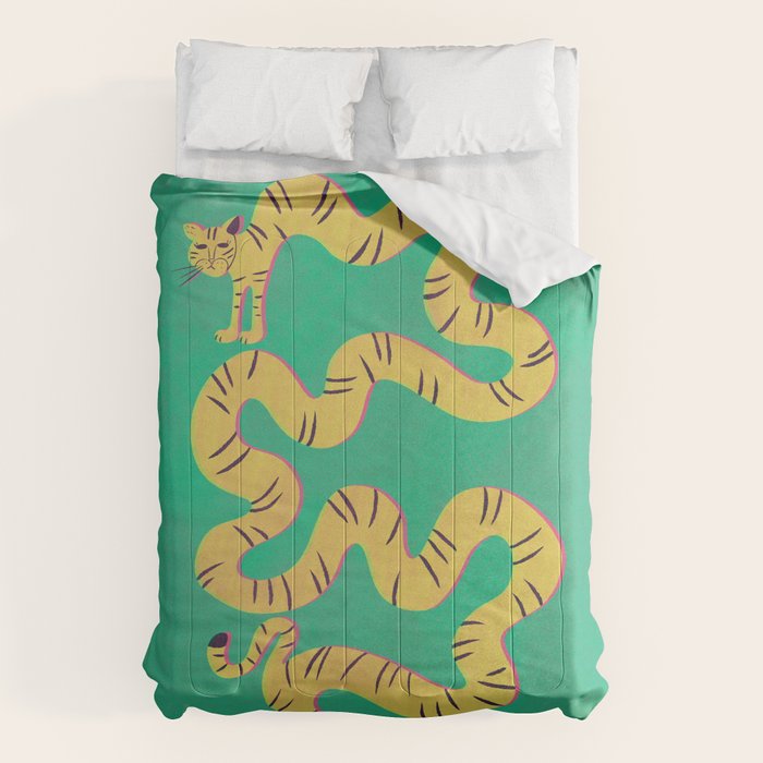 Playful Twisting Tiger Comforter Gallery Image 6