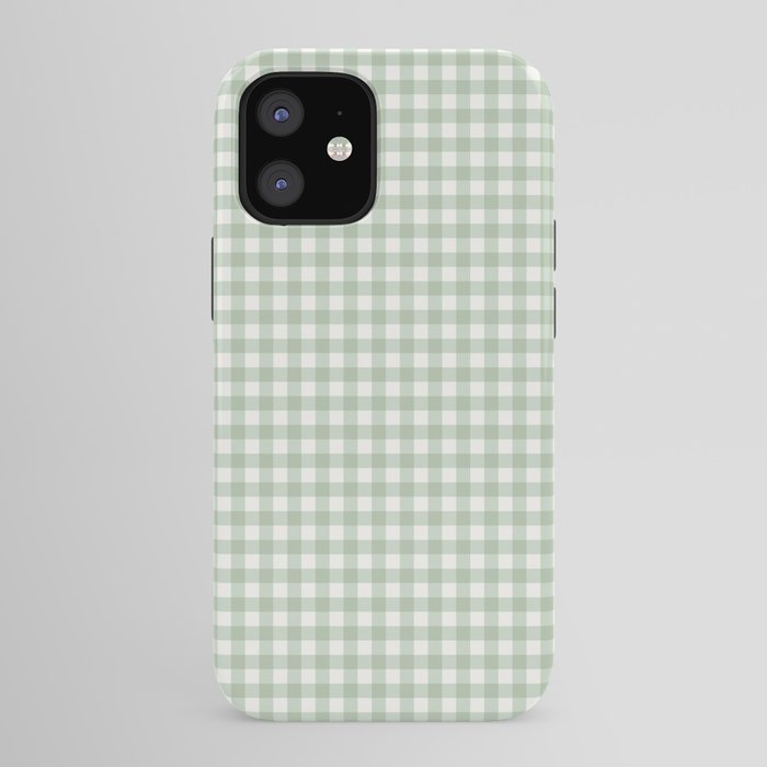 Gingham Plaid Pattern - Sage Green iPhone Case Gallery Image 41