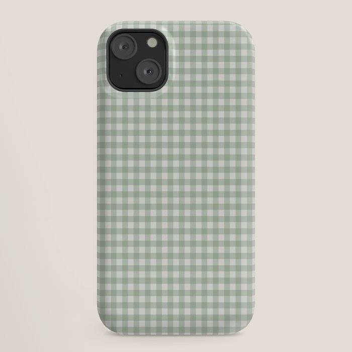 Gingham Plaid Pattern - Sage Green iPhone Case Gallery Image 18