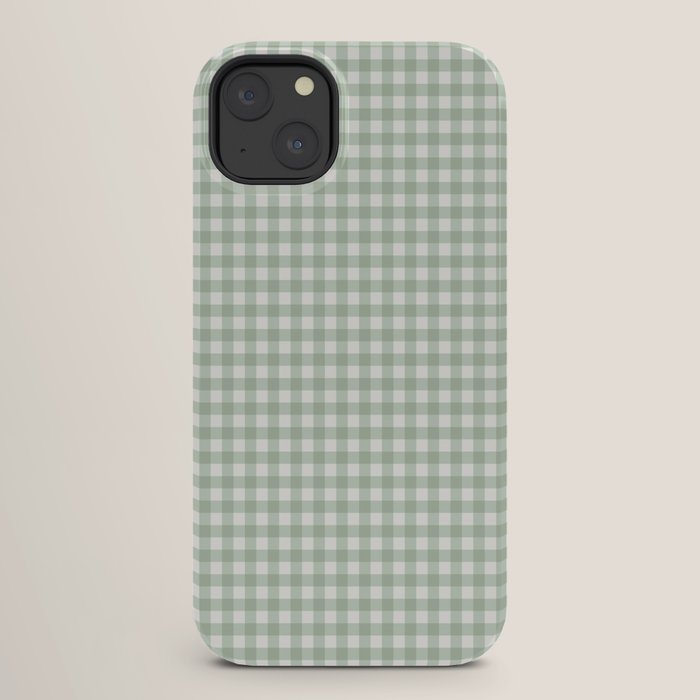 Gingham Plaid Pattern - Sage Green iPhone Case Gallery Image 26