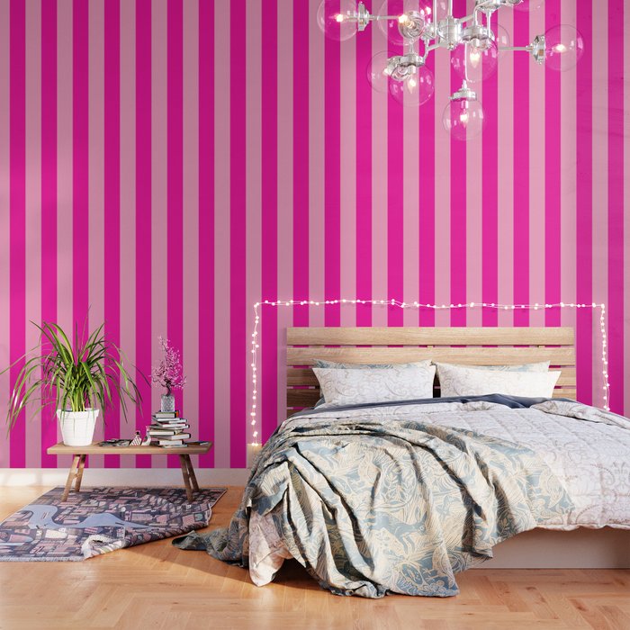Pink Stripes Preppy Modern Wallpaper Gallery Image 3