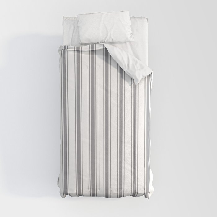 Gray blue ticking stripes Comforter Gallery Image 4