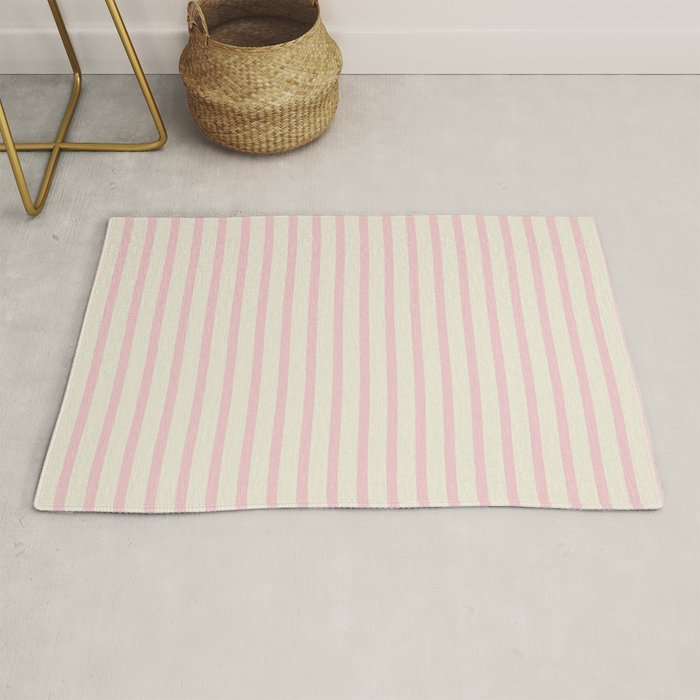 Pink Striped Rug Gallery Image 1