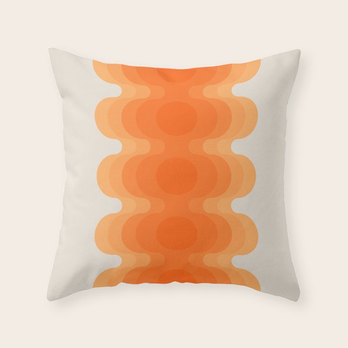 Echoes - Creamsicle Throw Pillow Gallery Image 3