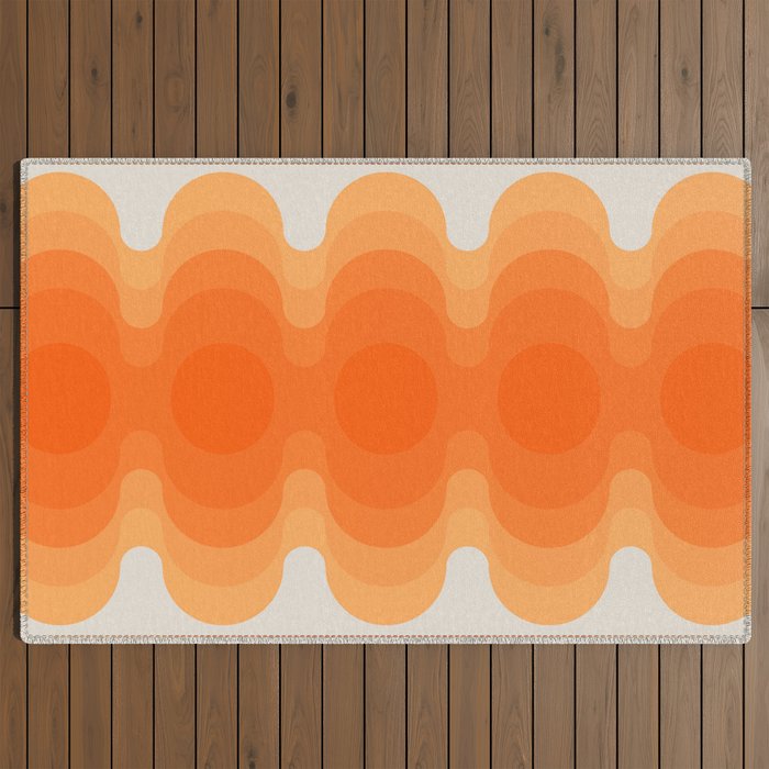 Echoes - Creamsicle Outdoor Rug Gallery Image 2