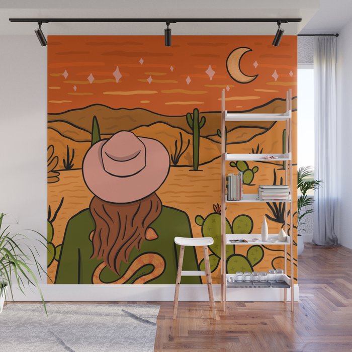 Desert Girl Wall Mural Gallery Image 1