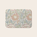 William Morris Vintage Pink and Rose Eggshell Blue Rose Pink Bath Mat Gallery Image 1