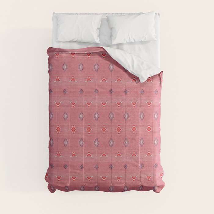 Lovely Pink Oriental Traditional Moroccan Handmade Printable Style Comforter Gallery Image 3