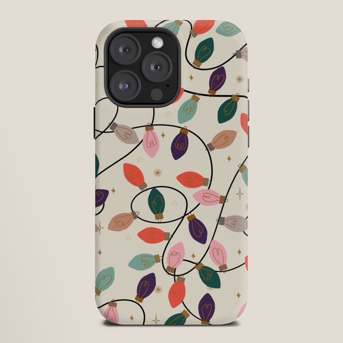 Whimsical Festive String Lights Seamless Pattern iPhone Case Gallery Image 12