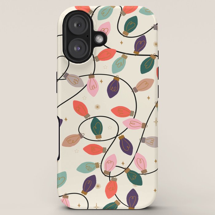 Whimsical Festive String Lights Seamless Pattern iPhone Case Gallery Image 5